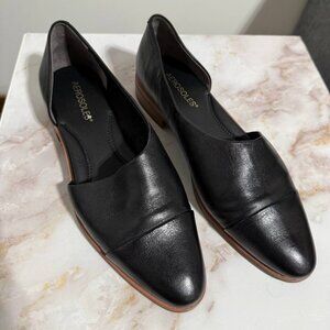 Aerosoles Pointed Toe Black Flat With Cut-Outs - Size 9